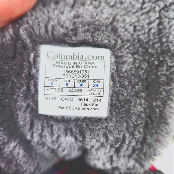 Columbia Women's Boots with 200g Insulation, Grey with Pink Accents, Size 6 - Picture 5 of 6
